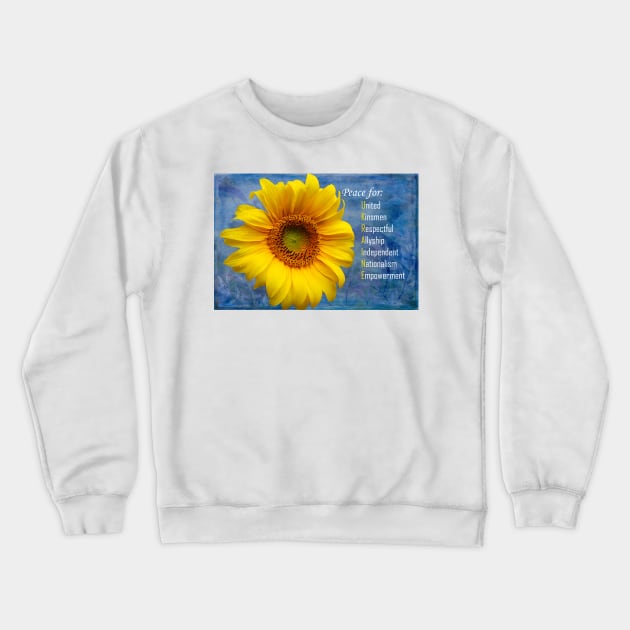 Peace For Ukraine Crewneck Sweatshirt by ninasilver